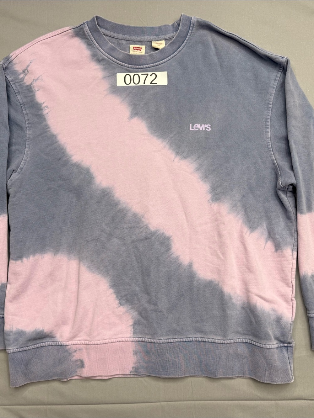 Levi's Pink and Gray Tie-Dye Pullover Sweatshirt